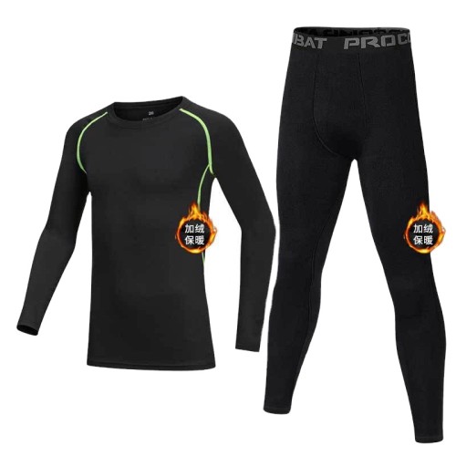 Men&#39;s Ski Plus Fleece Warm Suit Outdoor Cycling Sports Tight Bottoming Underwear