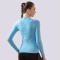 Women&#39;s Full Zip Ski Jacket Outdoor Cycling Sports Tops Moisture Wicking Breathable Knitted Long Sleeve Warm Jacket