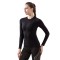 Women&#39;s Full Zip Ski Jacket Outdoor Cycling Sports Tops Moisture Wicking Breathable Knitted Long Sleeve Warm Jacket