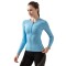 Women&#39;s Full Zip Ski Jacket Outdoor Cycling Sports Tops Moisture Wicking Breathable Knitted Long Sleeve Warm Jacket
