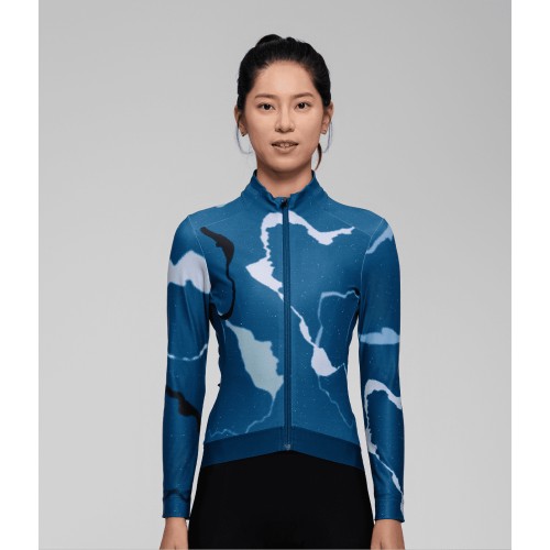 Custom Made Long Sleeve Sublimation Print Breathable Team Road Bike Cycling Jersey Women