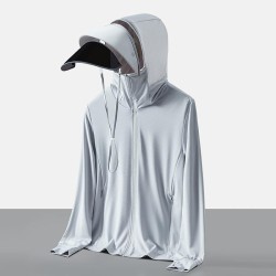 Women's Lightweight Breathable Summer Cycling Skin Jacket Coat Outdoor Uv Protection With Large Brim Sun Protection Clothing