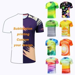Custom Print Your Brand Logo Sublimation Marathon 100% Polyester Quick Dry T Shirt Oem Running Shirts Custom Collar Sport Shirts