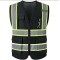 High-visibility Reflective Vest With Multi-pockets For Nighttime Cycling Safety Clothing For Traffic And Road Maintenance