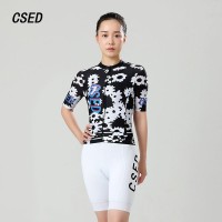 Csed Cycling Jersey Short-sleeve Lady&#39;s Bicycle Sweatshirt High Elastic Breathable Bike Slim Clothes For Women Customizable