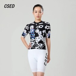 Csed Cycling Jersey Short-sleeve Lady&#39;s Bicycle Sweatshirt High Elastic Breathable Bike Slim Clothes For Women Customizable