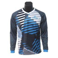 Factory Long Sleeve Low Moq Custom Mtb Jersey,Outdoor Cool Blue Downhill Jersey