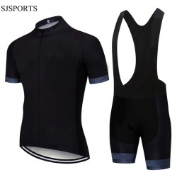 No Moq Short Sleeve Black Cycling Kits Bib Short Set Men Bicycle Wear Custom Cycling Jersey