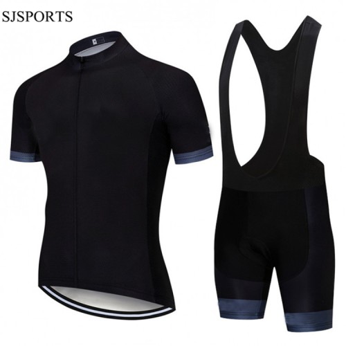 No Moq Short Sleeve Black Cycling Kits Bib Short Set Men Bicycle Wear Custom Cycling Jersey