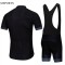 No Moq Short Sleeve Black Cycling Kits Bib Short Set Men Bicycle Wear Custom Cycling Jersey