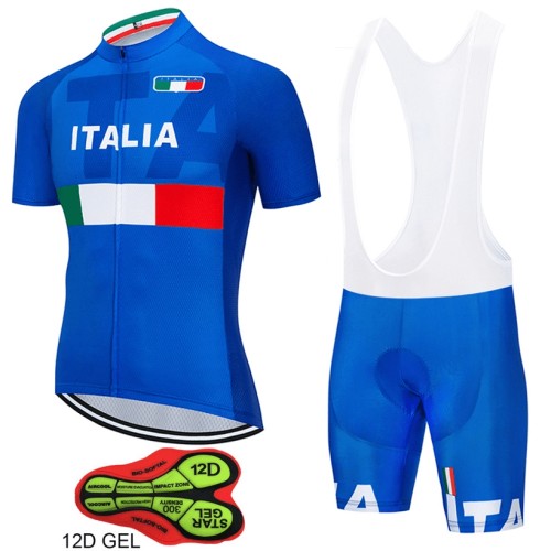 Tour De Italy 12d Gel Cycling Jersey Short Jersey Waterproof Italia Cycling Clothes Cycling Bicycle Clothes