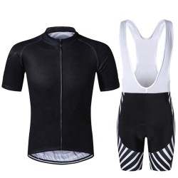 Hirbgod Mens Cycling Jersey Set Solid Color Road Cycling Shirts Padded Chamois Bike Bib Shorts Outfit