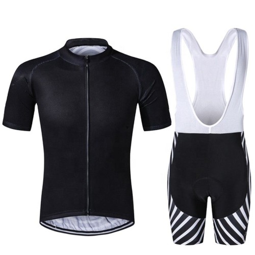 Hirbgod Mens Cycling Jersey Set Solid Color Road Cycling Shirts Padded Chamois Bike Bib Shorts Outfit