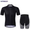 Hirbgod Mens Cycling Jersey Set Solid Color Road Cycling Shirts Padded Chamois Bike Bib Shorts Outfit